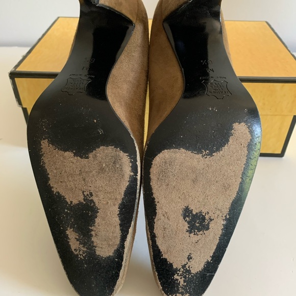 Vintage Fendi Scarpe Camel Suede Pumps - Picture 6 of 10